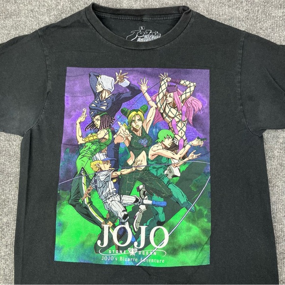 JoJo's Bizarre Adventure: Stone Ocean Group Pose T-Shirt Adult Small Black Anime - Picture 1 of 7